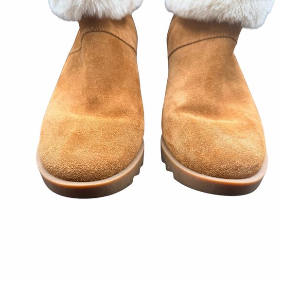 Koolaburra by UGG Shearling Suede Wedge Boots Tan 1124194 Size 8 - Picture 2 of 15